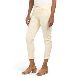 Democracy Ab Solution Ankle Skimmer Jeans Size 10 Yellow Wide Waistband New